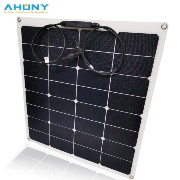 Quality Ultra Thin Flexible Cell Solar Panel 50w 55w 60w 100w 110w For RV Boats Roof for sale