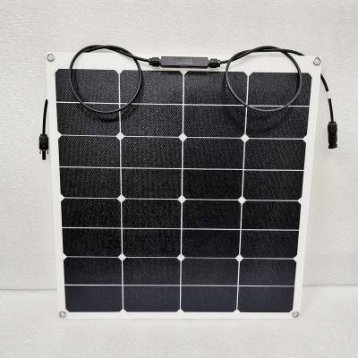 Quality Ultra Thin Flexible Cell Solar Panel 50w 55w 60w 100w 110w For RV Boats Roof for sale