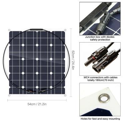 Quality 35W Flexible Solar Panel System EFTE Thin Flexible Solar Panels For Off Grid Car for sale