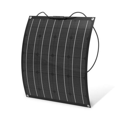 China Superficie de fibra negra ETFE 50w Panel solar flexible para yates RV Camping Viajes fuera de la carretera en venta
