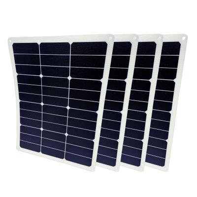 China Photovoltaic 80w Flexible Bendable Solar Panel For Golf Cart Door Gate Balcony for sale