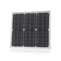 Quality 20w Rigid Solar Panel Glass Solar Photovoltaic Module For DC 12V Battery Charging for sale