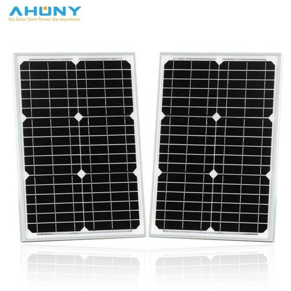 Quality 20w Rigid Solar Panel Glass Solar Photovoltaic Module For DC 12V Battery for sale