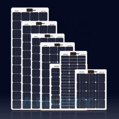 China Painéis solares semi-rígidos monocaminháveis PET ETFE Painéis fotovoltaicos solar para acampamento marinho à venda