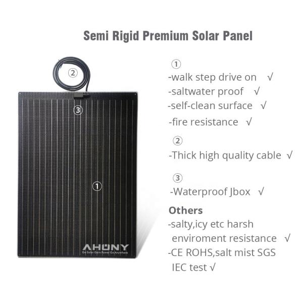 Quality PERC Solar Cell Panel 100 Watt Monocrystalline Solar Panel CE RoHS Certificated for sale