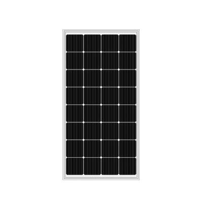 China Modulo fotovoltaico de vidro de painel solar mono de 180W para casa de telhado de barco à venda