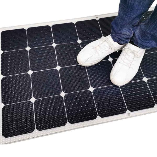 Quality Black Semi Rigid Solar Panels Anti Skid Walkable 100 Watt Marine Solar Panel for sale