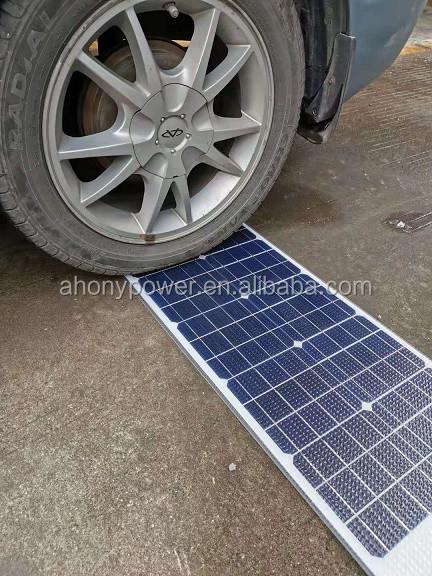 Quality Black Semi Rigid Solar Panels Anti Skid Walkable 100 Watt Marine Solar Panel for sale