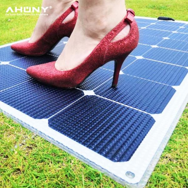 Quality Black Semi Rigid Solar Panels Anti Skid Walkable 100 Watt Marine Solar Panel for sale