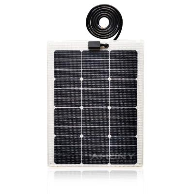 China 12v Semi Rigid Solar Panels Walkable 40w Semi Flexible Monocrystalline Solar Panel for sale