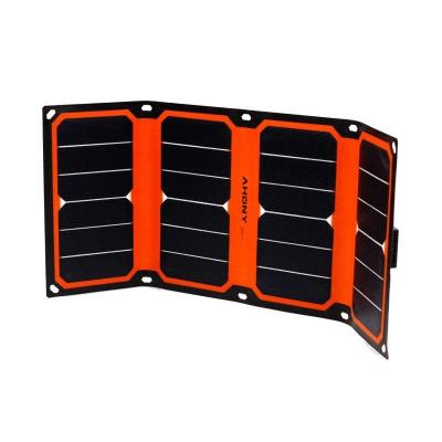China Cargador de paneles solares plegables impermeables ETFE portátil pequeño USB doble DC5521 en venta