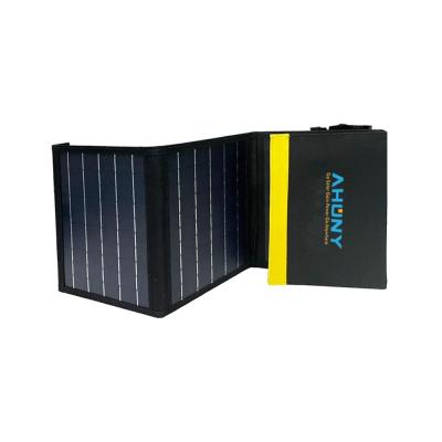 China Foldable 22w Solar Panel IPX4 Waterproof Dual USB Solar Charger For Camp Hike RV for sale