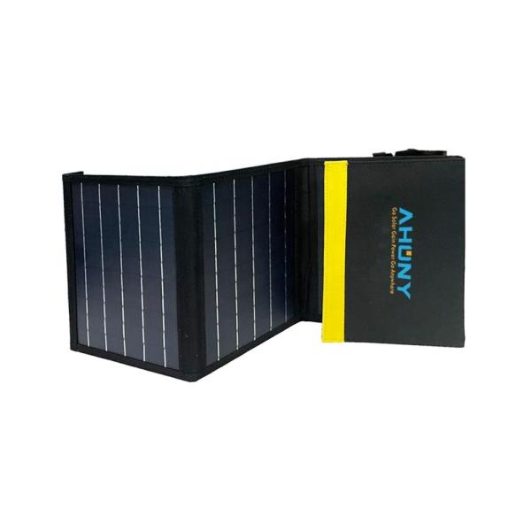 Quality Foldable 22w Solar Panel IPX4 Waterproof Dual USB Solar Charger For Camp Hike RV for sale