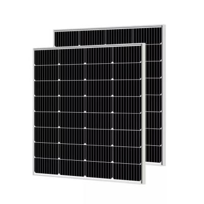China Fotovoltaico 100w panel solar rígido de vidrio 158mm para el hogar sistema solar en venta