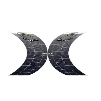 China 100w HJT Cell Painel Solar Semi flexível Off Grid Para RVs Barcos Campers Telhado de tenda à venda