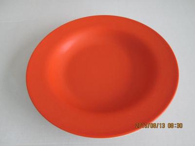 China Eco Bamboo Fiber Camping Deep Plate for sale