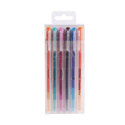 China 6 Color Neat  Transparent Students Friction Heat Erase Pens for sale