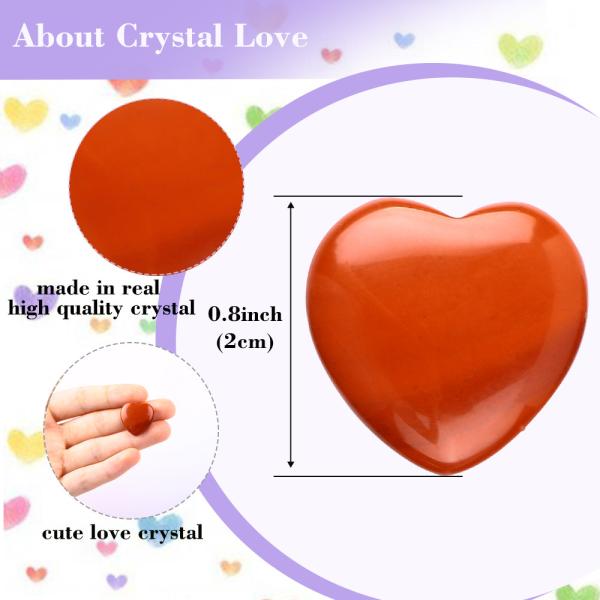 Quality 0.8 Inch Natural Red Jasper Gemstone Heart Shaped Stone Healing Crystal for sale