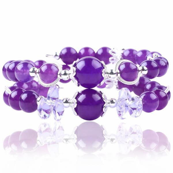 Quality Healing Energy Women'S Gemstone Bead Bracelet 4/6/8/10/12mm for sale