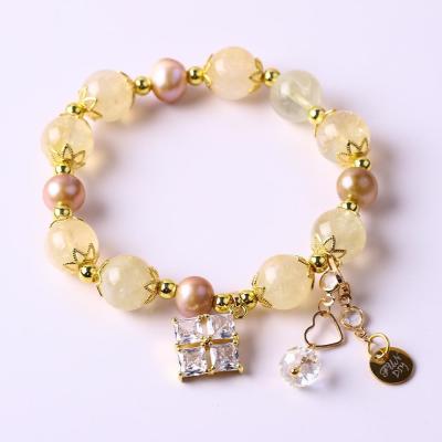 China Customized 10mm Crystal Stone Stretch Bracelets With Healing Energy for sale