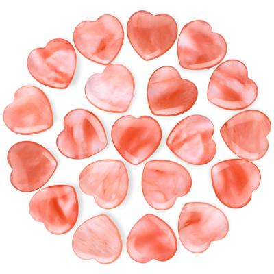 China 20mm Watermelon Polished Rock Quartz Heart Shaped Rose Quartz Crystal for sale