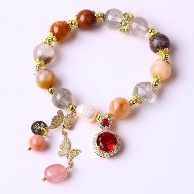 Chine Un bracelet à perles de 10 mm et une pierre précieuse. à vendre