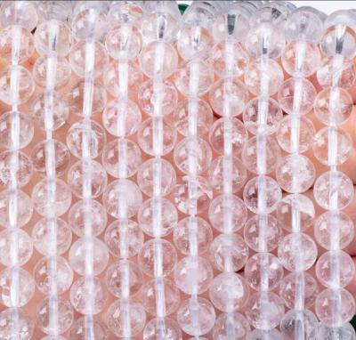 Китай Круглые прозрачные кварцевые бусины Лечебные кристаллические бусины для изготовления ювелирных украшений продается