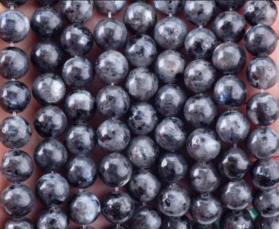 China Natural Crystal Gemstone Black Labradorite Loose Bead Strands Semi Precious Stone for DIY Jewelry Making for sale