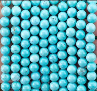 Chine Des tiges de perles en turquoise semi-précieuses pierre cristalline pierre précieuse pour la fabrication de bijoux à vendre
