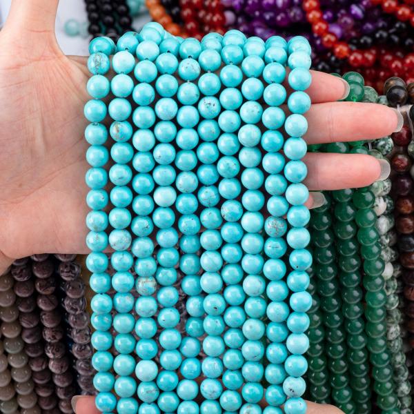 Quality Turquoise Loose Bead Strands Semi Precious Stone Crystal Gemstone for DIY for sale