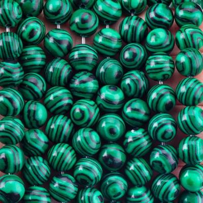 Chine Perles de pierre précieuse de malachite de 8 mm Perles de pierre de cristal pour la fabrication de bijoux à vendre