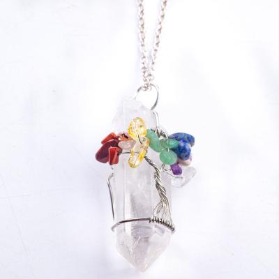 China Handmade Healing Silvery Rock Crystal Quartz Necklace 23g for sale