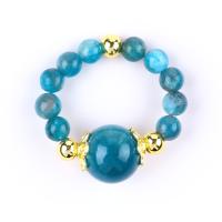 Quality 4MM Apatite Small Bead Healing Energy Crystal Round Stretch Bead Ring For Daily Wear And Party for sale
