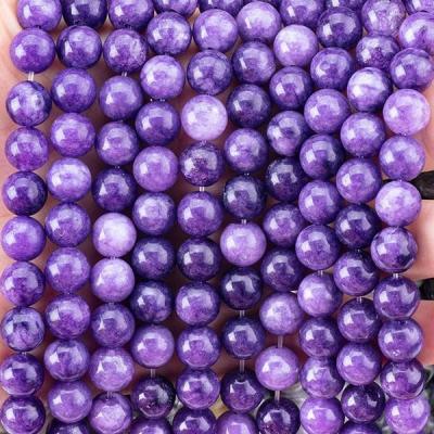 China 8mm High Quality Clear Violet Galaxy Agate Gemstone Beads Healing Crystal Stone Beads For Jewelry Making for sale