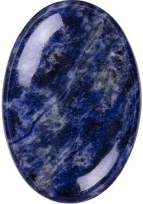 China Natural Polished Sodalite Palm Stone Sodalite Pocket Gemstone Sodalite Worry Stone For Stress Relief Home Decoration for sale