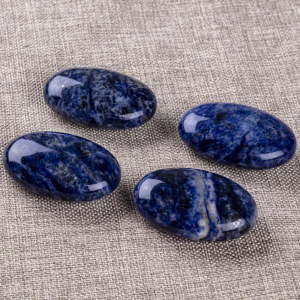 Quality Natural Blue Sodalite Palm Stone For Domicile Decoration for sale
