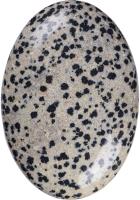 Quality Natural Polished Dalmatian Jasper Palm Stone Oval Shaped Dalmatian Crystal Energy Stone for Buildings Decoration for sale