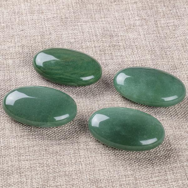 Quality DIY Green Aventurine Palm Stone For Spiritual Healing for sale