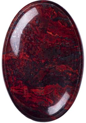 China Natural Red Flower Jasper Palm Stone - Healing Crystal for Energy Balance and Grounding for sale