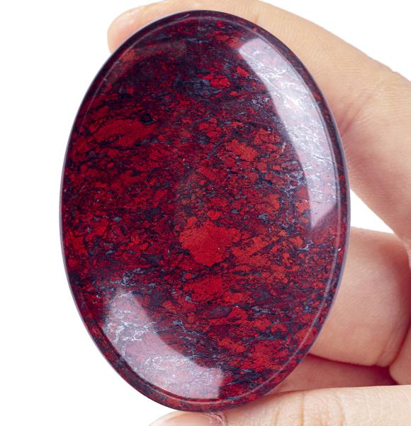 Quality Natural Red Flower Jasper Palm Stone - Healing Crystal for Energy Balance and for sale