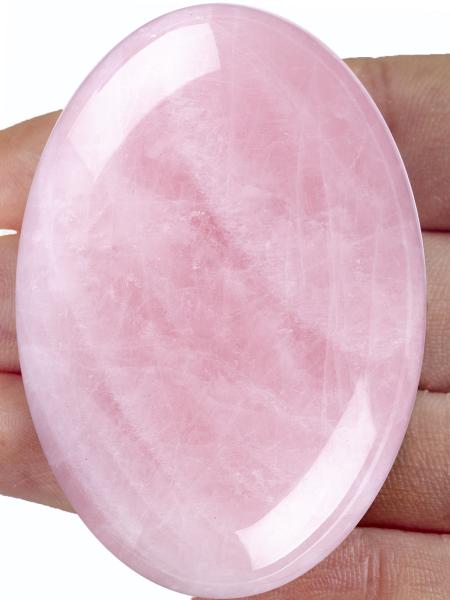Quality Natural Fashion Rose Quartz Palm Stone For Anxiety Releasing for sale