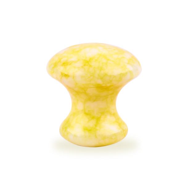Quality Yellow Jade Mushroom Crystal Guasha Board For Personal Health Care for sale