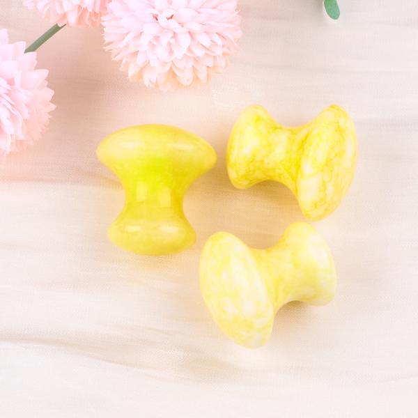 Quality Yellow Jade Mushroom Crystal Guasha Board For Personal Health Care for sale