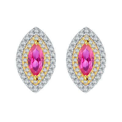 China Marquise Shape Exclusive Craftsmanship Earring Gemstone Zircon Bridal Jewelry for sale