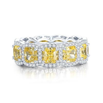 China Anéis de casamento e noivado de luxo de pedra amarela à venda