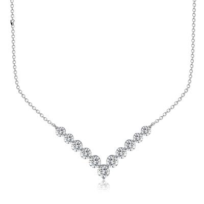 중국 18k 금 모이사나이트 다이아몬드 미소 목걸이 선물용 판매용