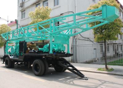 China 8 Tyre Trailer SPJT300 Rotary Water Well Drilling Rig for sale