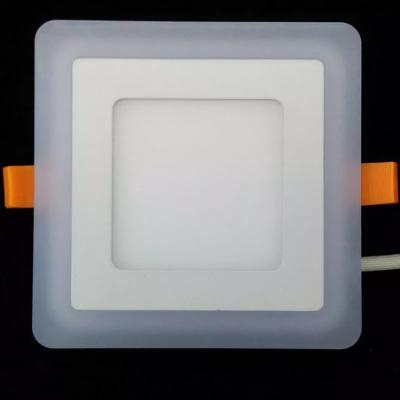 China Hotel Design Square 6W 9W 16W 24W New Double Colors LED Ceiling Panel Recessed Lights for sale