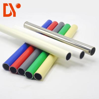 China Anti Static Plastic Coated Steel Tube Round Shape Stable Structure For Assembly Line for sale