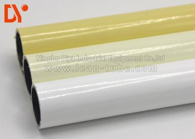 China Colorful Plastic Coated Steel Tube Lightweight Round Shape For Lean Warehouse Shelves for sale